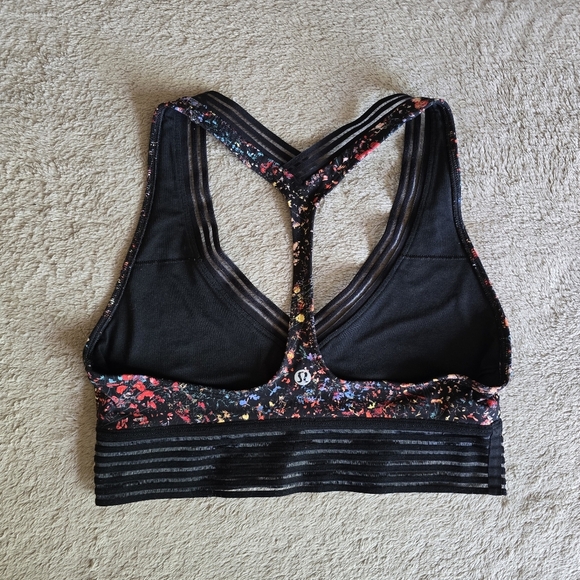 Lululemon Find Focus Bra Flowerescent Multi/Black size 6 - Picture 5 of 8
